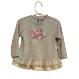Duck Duck Goose Girls Size 24 Months Gray Lace Trimmed Sweater